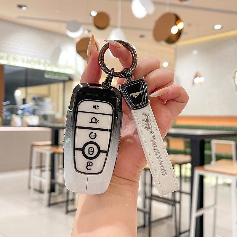 Suitable For Ford Lie Horse Key Set 2024 Mustang Mustang Electric Horse Mach-E Advanced Car Cladding Buckle - Image 2